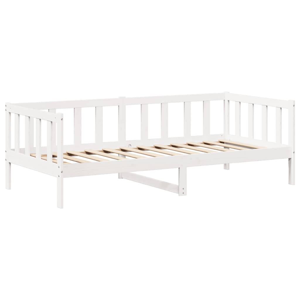 vidaXL Day Bed and Bench Set with Roof without Mattress White 80x200 cm