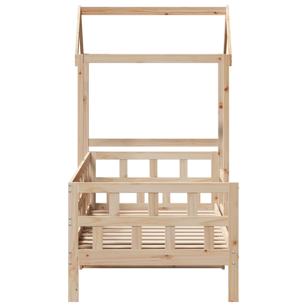 vidaXL Day Bed with Roof without Mattress 80x200 cm Solid Wood