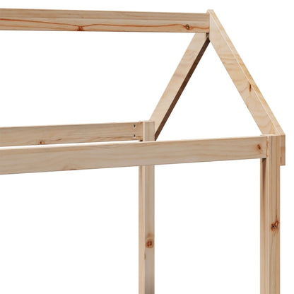 vidaXL Day Bed with Roof without Mattress 80x200 cm Solid Wood