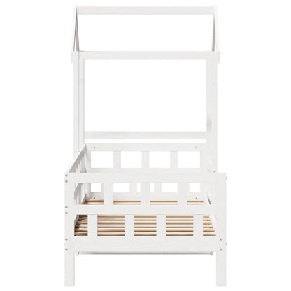vidaXL Day Bed with Roof without Mattress White 80x200 cm Solid Wood