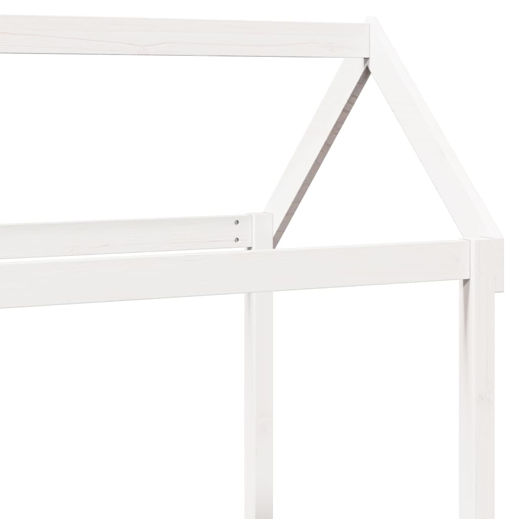 vidaXL Day Bed with Roof without Mattress White 80x200 cm Solid Wood
