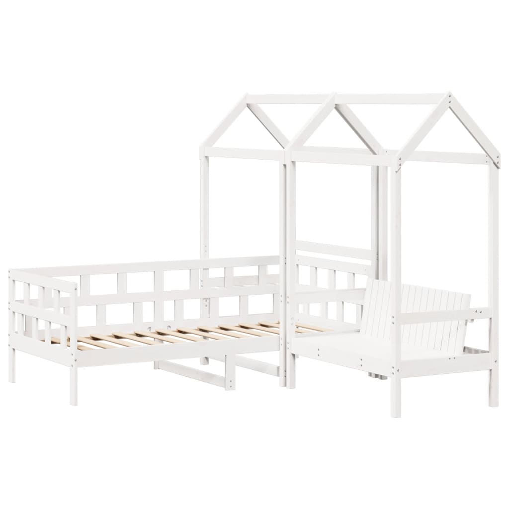 vidaXL Day Bed Set with Roof without Mattress White 80x200 cm