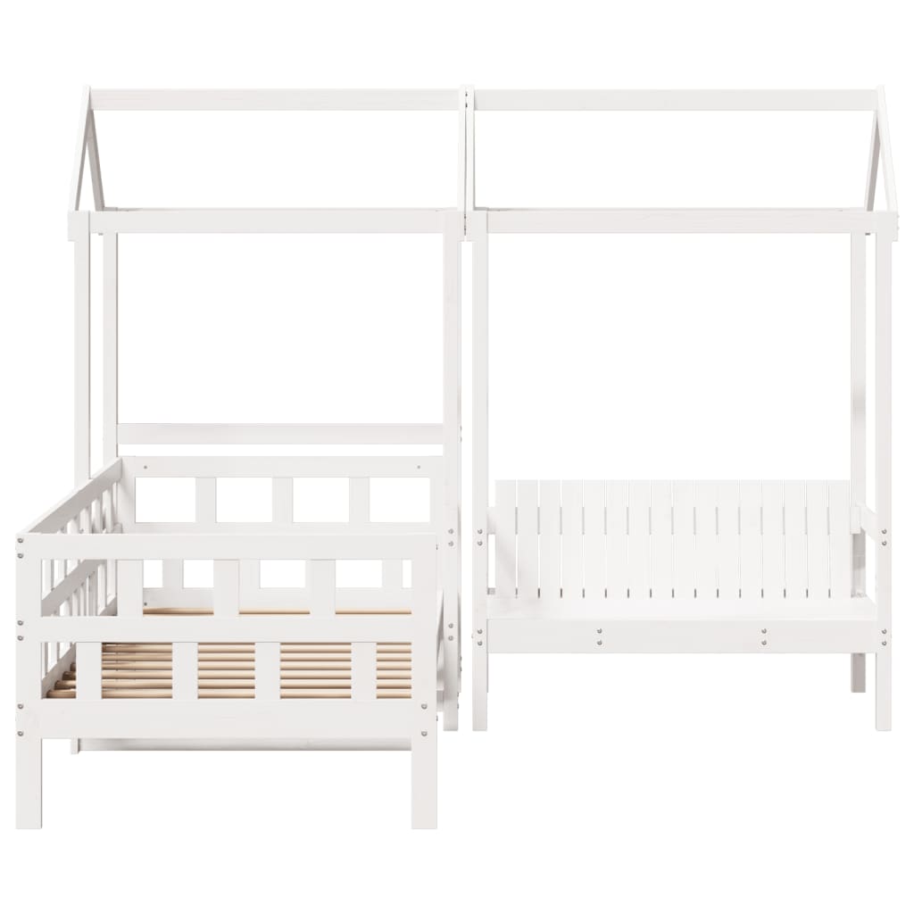 vidaXL Day Bed Set with Roof without Mattress White 80x200 cm