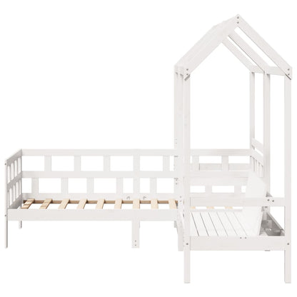 vidaXL Day Bed Set with Roof without Mattress White 80x200 cm