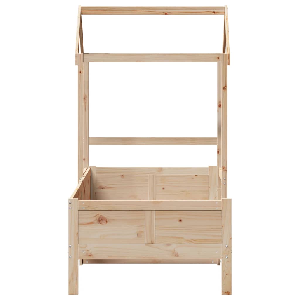 vidaXL Day Bed with Roof without Mattress 80x200 cm Solid Wood