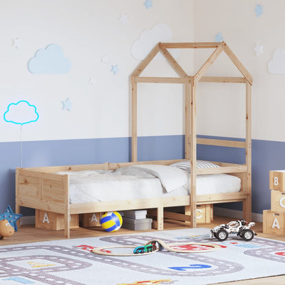 vidaXL Day Bed with Roof without Mattress 80x200 cm Solid Wood