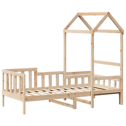 vidaXL Day Bed with Roof without Mattress 80x200 cm Solid Wood