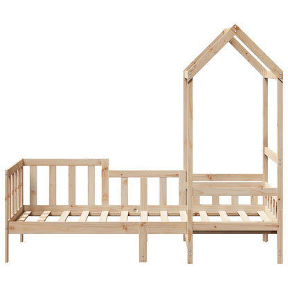 vidaXL Day Bed with Roof without Mattress 80x200 cm Solid Wood