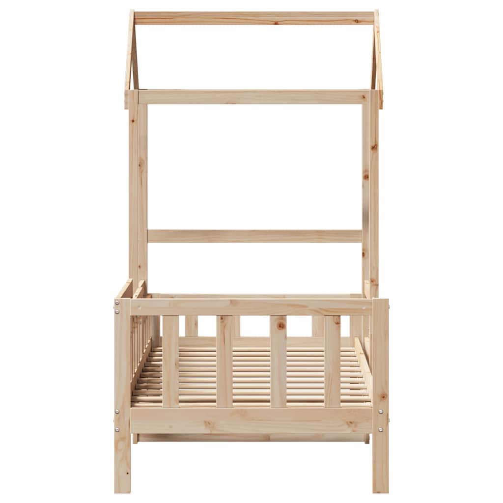 vidaXL Day Bed with Roof without Mattress 80x200 cm Solid Wood