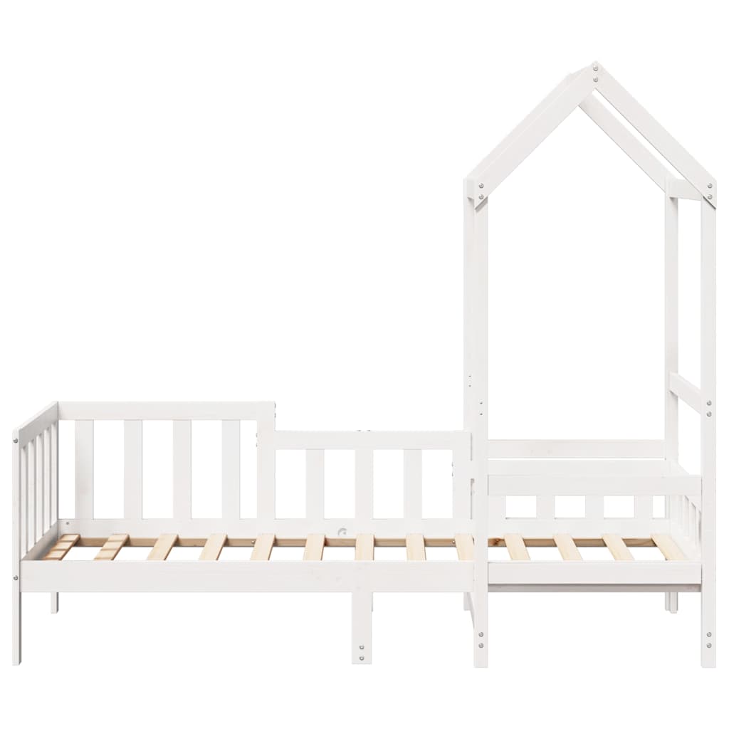 vidaXL Day Bed with Roof without Mattress White 80x200 cm Solid Wood