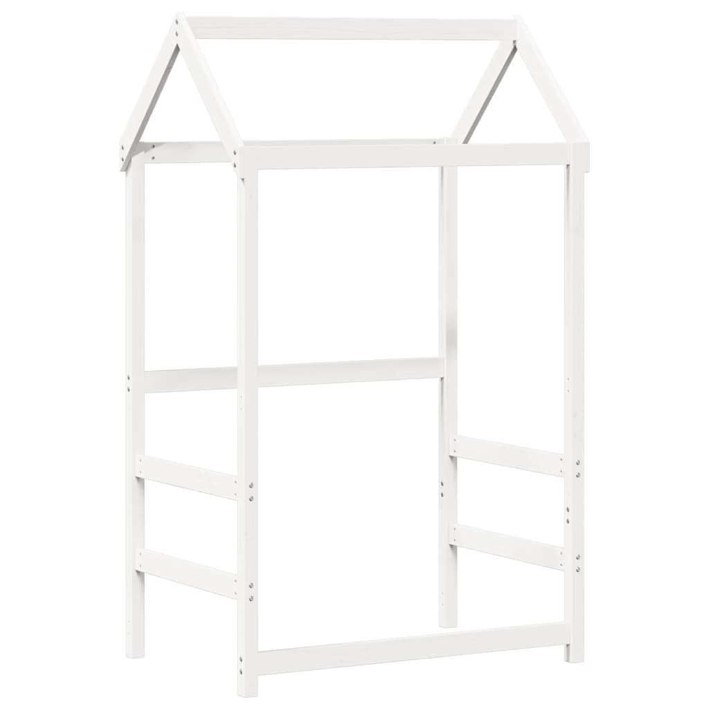 vidaXL Day Bed with Roof without Mattress White 80x200 cm Solid Wood