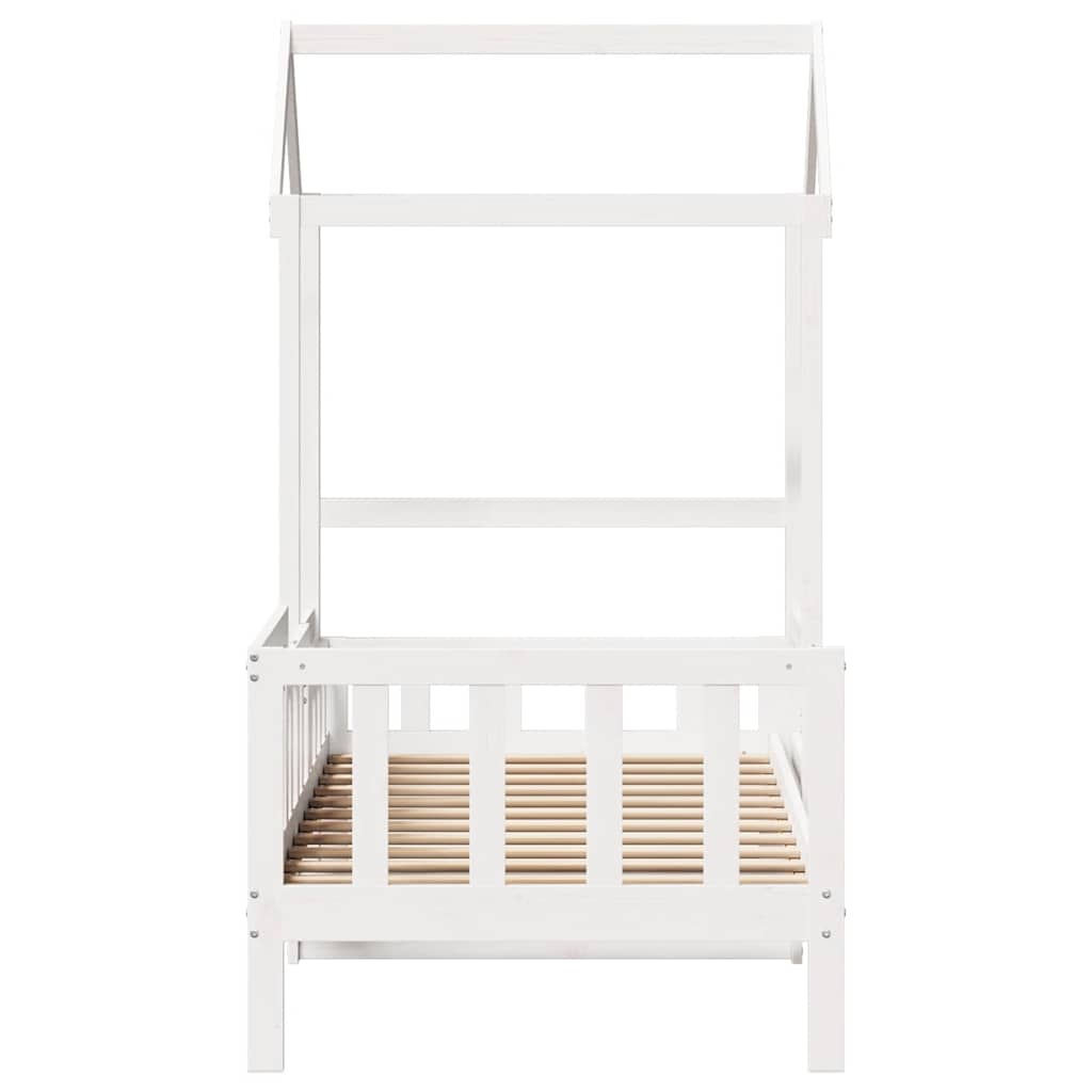 vidaXL Day Bed with Roof without Mattress White 80x200 cm Solid Wood