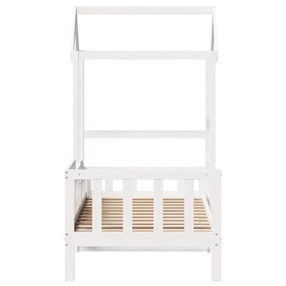 vidaXL Day Bed with Roof without Mattress White 80x200 cm Solid Wood
