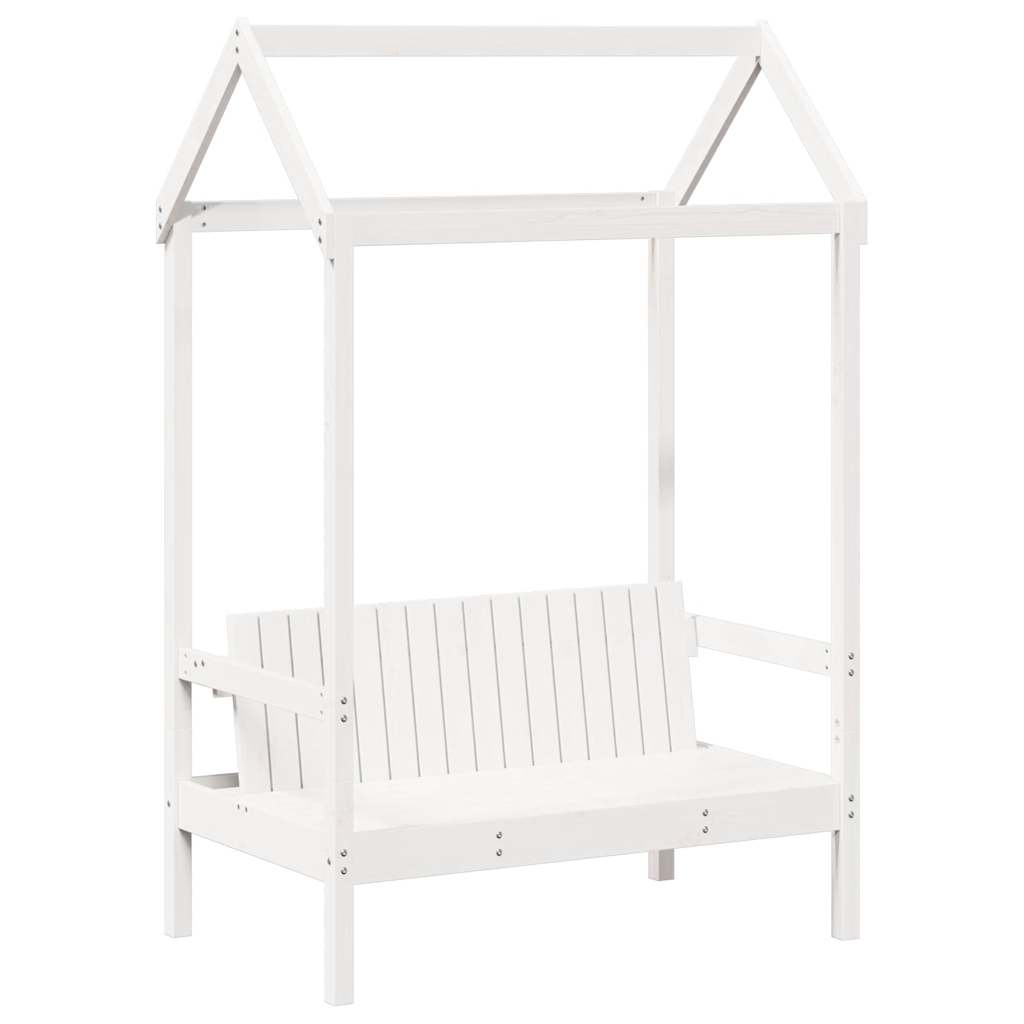 vidaXL Day Bed and Bench Set with Roof without Mattress White 80x200 cm