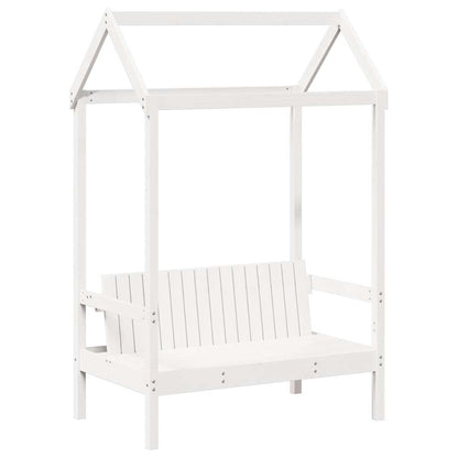 vidaXL Day Bed and Bench Set with Roof without Mattress White 80x200 cm
