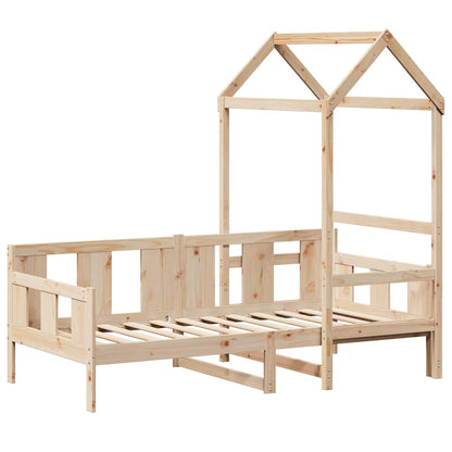 vidaXL Day Bed with Roof without Mattress 80x200 cm Solid Wood