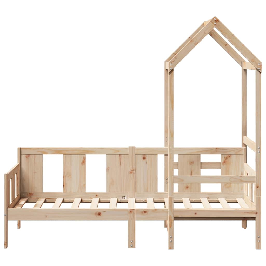 vidaXL Day Bed with Roof without Mattress 80x200 cm Solid Wood