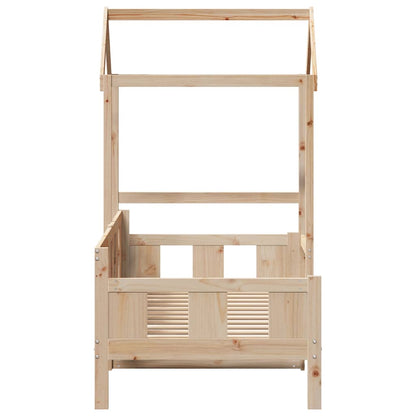 vidaXL Day Bed with Roof without Mattress 80x200 cm Solid Wood