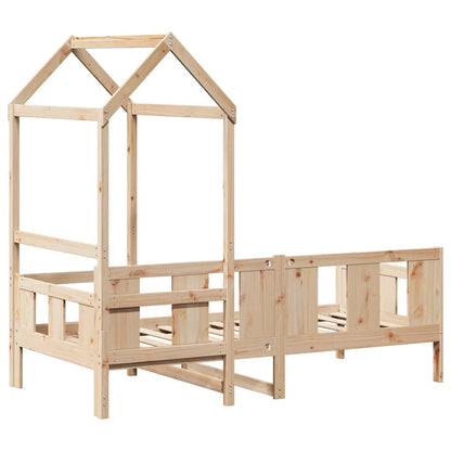 vidaXL Day Bed with Roof without Mattress 80x200 cm Solid Wood