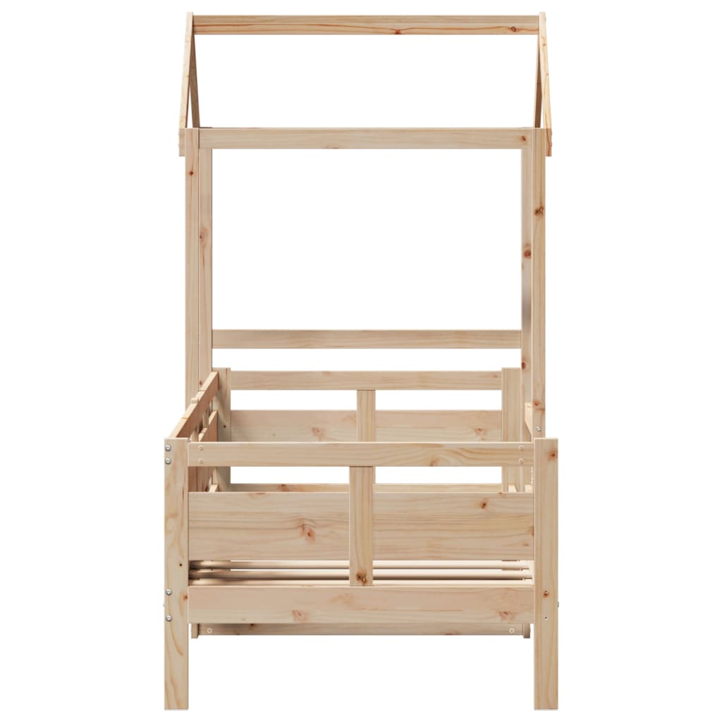 vidaXL Day Bed with Roof without Mattress 80x200 cm Solid Wood