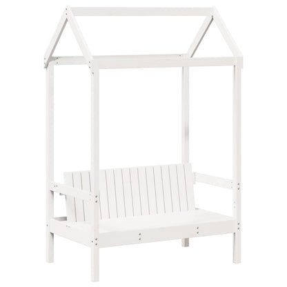 vidaXL Day Bed and Bench Set with Roof without Mattress White 80x200 cm