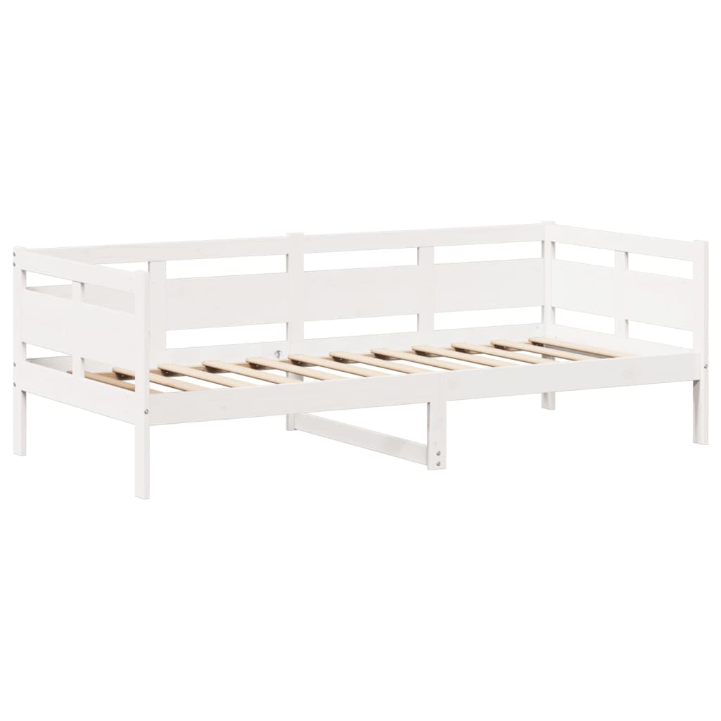 vidaXL Day Bed and Bench Set with Roof without Mattress White 80x200 cm