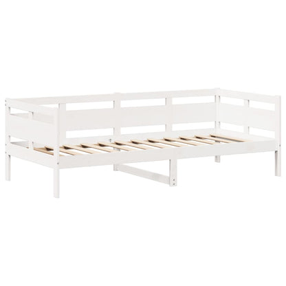 vidaXL Day Bed and Bench Set with Roof without Mattress White 80x200 cm