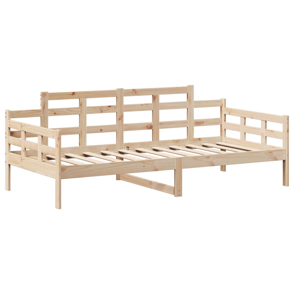 vidaXL Day Bed with Roof without Mattress 90x190 cm Single Solid Wood