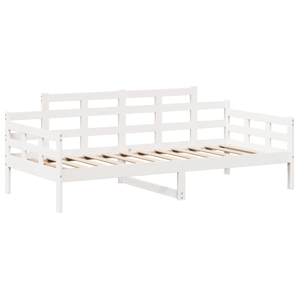 vidaXL Day Bed and Bench Set with Roof without Mattress White 80x200 cm