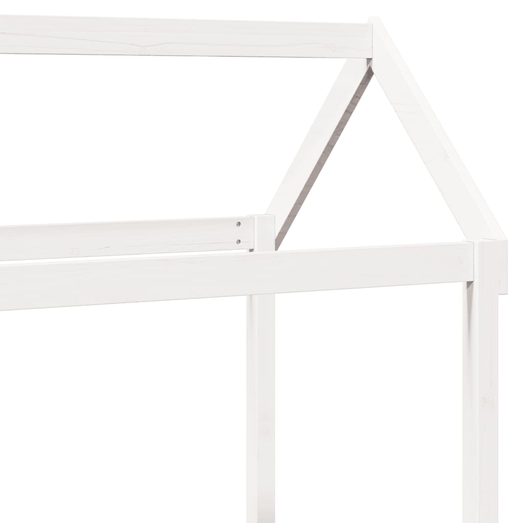 vidaXL Day Bed and Bench Set with Roof without Mattress White 80x200 cm