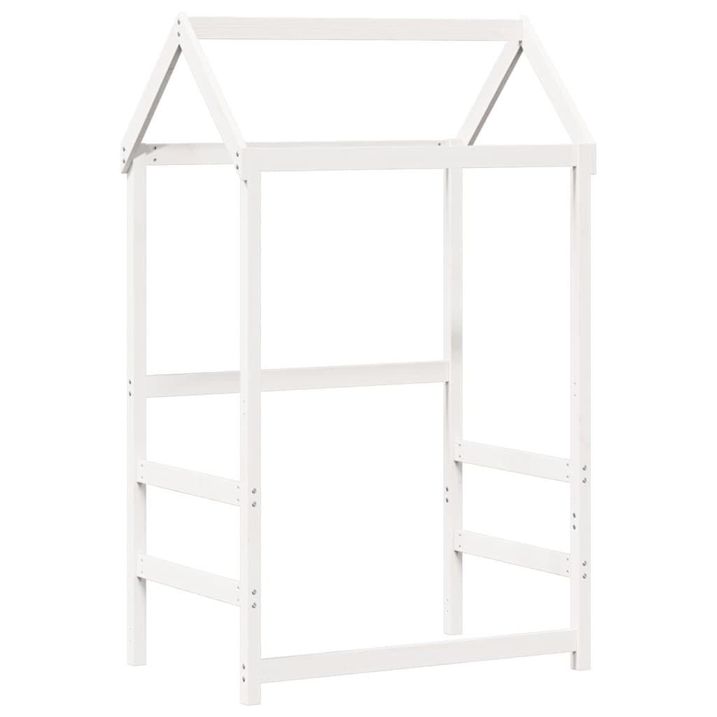 vidaXL Day Bed with Roof without Mattress White 80x200 cm Solid Wood