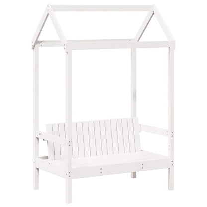 vidaXL Day Bed and Bench Set with Roof without Mattress White 80x200 cm