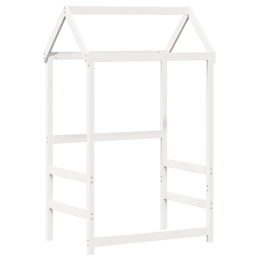 vidaXL Day Bed with Roof without Mattress White 80x200 cm Solid Wood