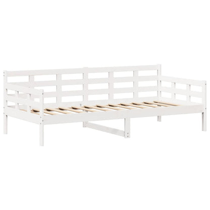 vidaXL Day Bed with Roof without Mattress White 80x200 cm Solid Wood