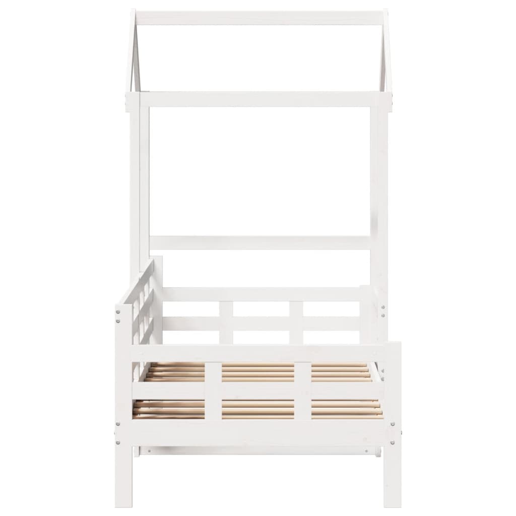 vidaXL Day Bed with Roof without Mattress White 80x200 cm Solid Wood