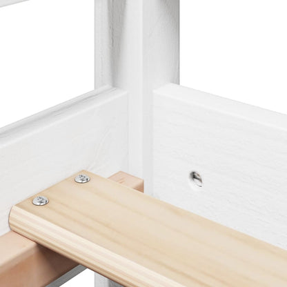 vidaXL Day Bed with Roof without Mattress White 80x200 cm Solid Wood