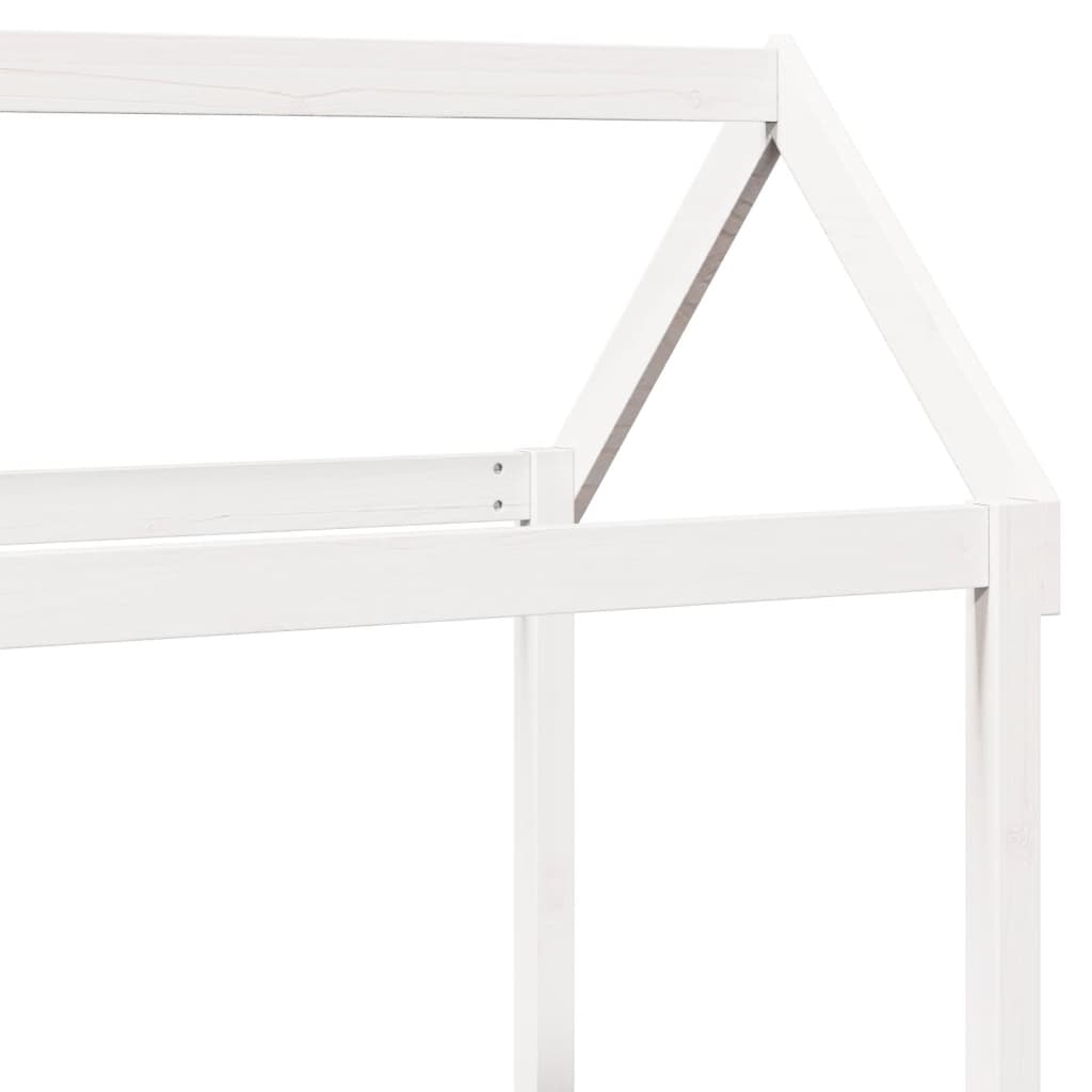 vidaXL Day Bed and Bench Set with Roof without Mattress White 80x200 cm