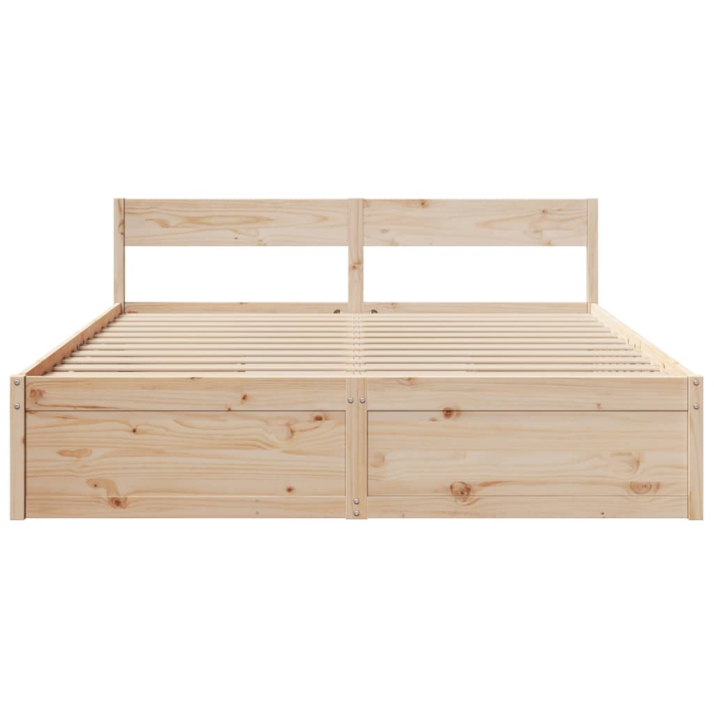 vidaXL Bed Frame without Mattress 200x200 cm Solid Wood Pine