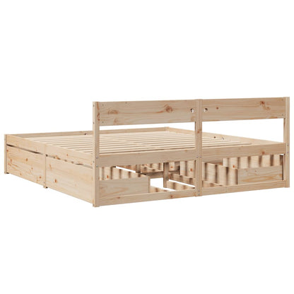 vidaXL Bed Frame without Mattress 200x200 cm Solid Wood Pine