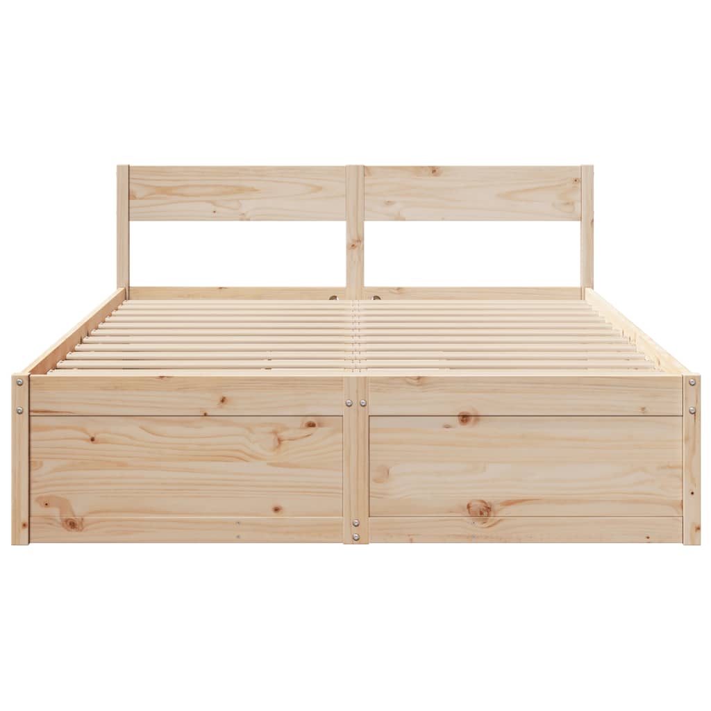 vidaXL Bed Frame without Mattress 140x200 cm Solid Wood Pine