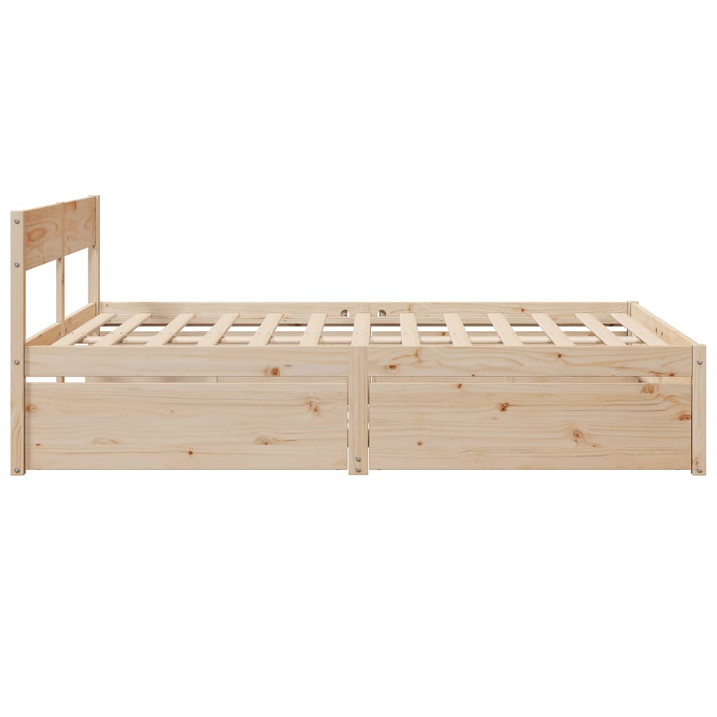 vidaXL Bed Frame without Mattress 140x200 cm Solid Wood Pine