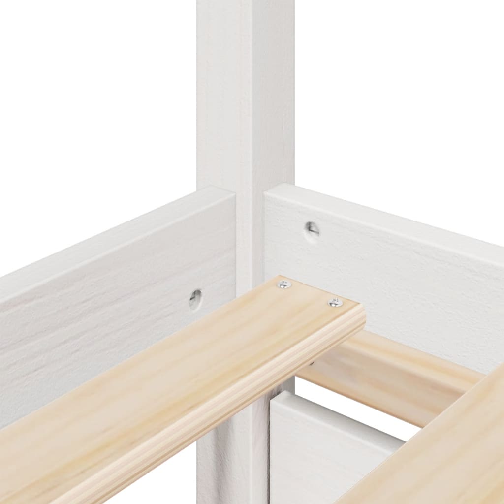 vidaXL Bed Frame without Mattress White 140x200 cm Solid Wood Pine