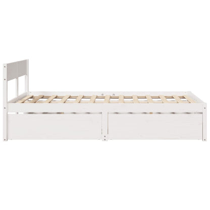 vidaXL Bed Frame without Mattress White 120x200 cm Solid Wood Pine