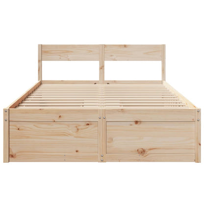 vidaXL Bed Frame without Mattress 140x190 cm Solid Wood Pine