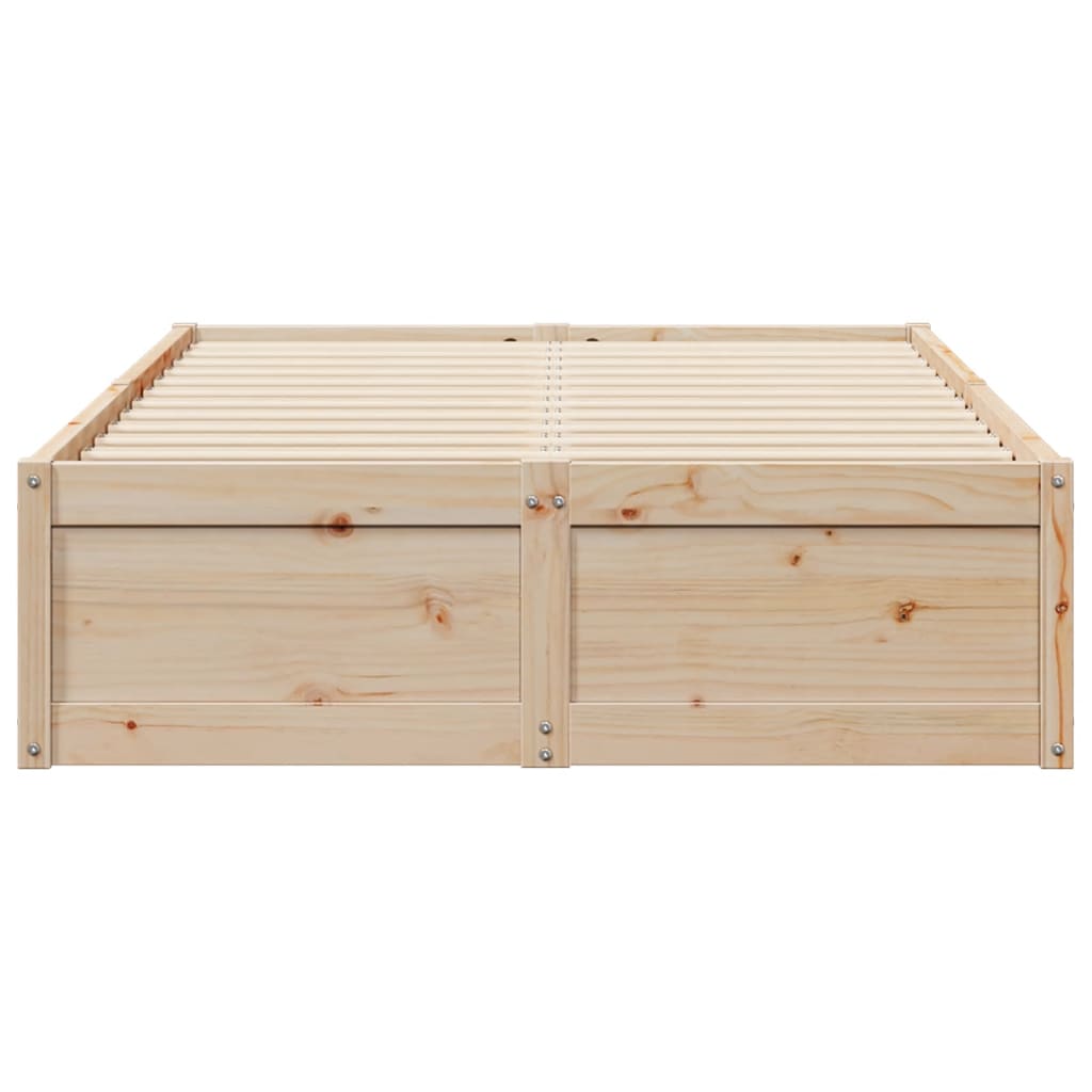 vidaXL Bed Frame without Mattress 135x190 cm Double Solid Wood Pine