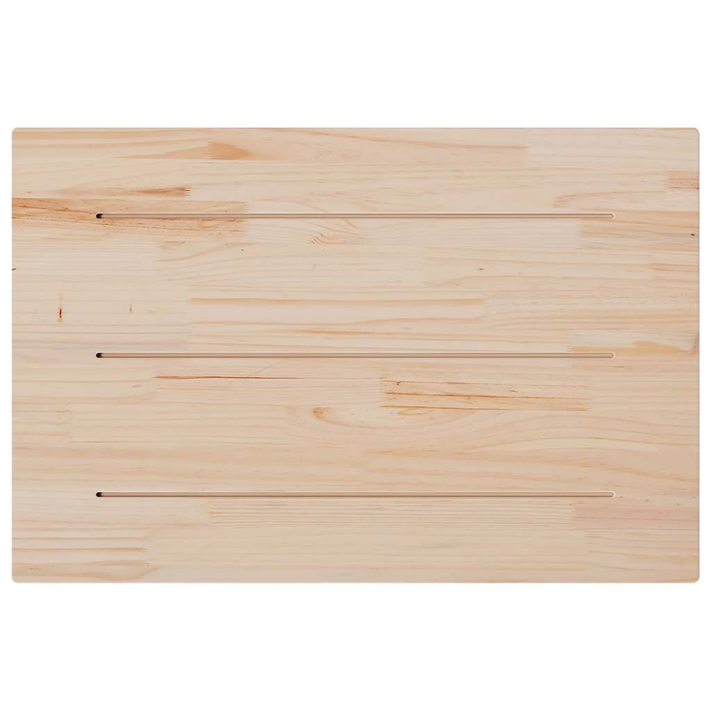 vidaXL Table Top 80x50x2.5 cm Rectangular Solid Wood Pine
