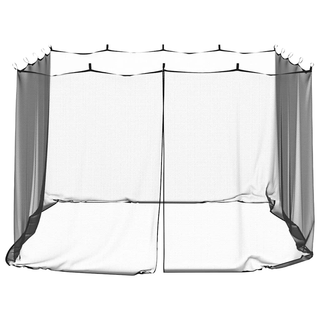 vidaXL Mosquito Net for Gazebo Rectangular 220 mesh Black Polyester