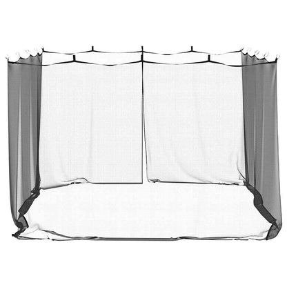 vidaXL Mosquito Net for Gazebo Rectangular 220 mesh Black Polyester
