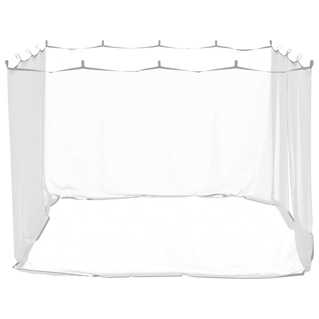 vidaXL Mosquito Net for Gazebo Rectangular 220 mesh White Polyester