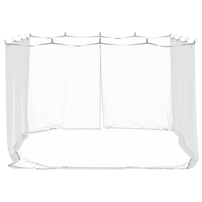 vidaXL Mosquito Net for Gazebo Rectangular 220 mesh White Polyester